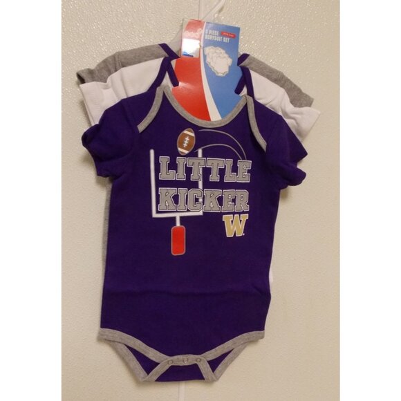 NCAA Washington Huskies set of 3 Bodysuit Size 24M by OUTERStuff - Picture 1 of 4